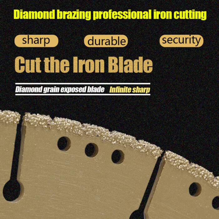 Vacuum brazed diamond silent cutting blade