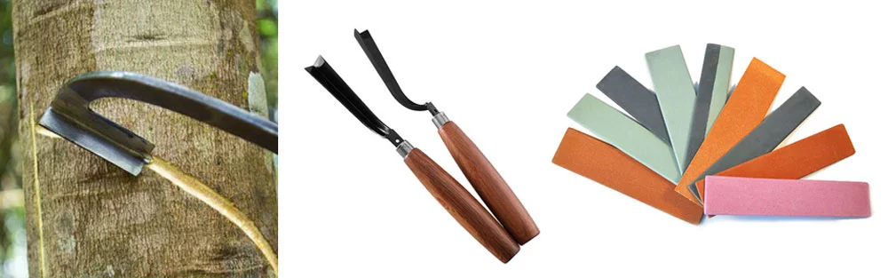 Common Uses of Rubber Tapping Knives Sharpening Stones